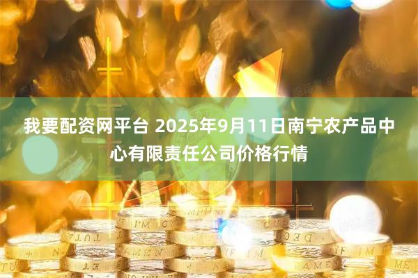 我要配资网平台 2025年9月11日南宁农产品中心有限责任公司价格行情