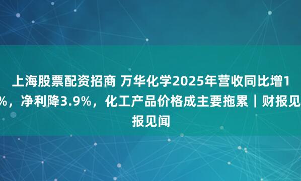 上海股票配资招商 万华化学2025年营收同比增12%，净利降3.9%，化工产品价格成主要拖累｜财报见闻